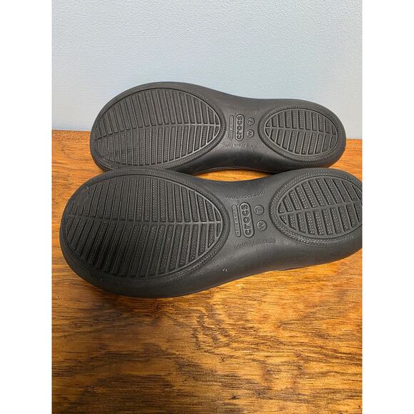 Crocs Kadee Slingback Flats Size 7 Black Comfort Slip-On Lightweight Minimalist - Picture 6 of 6